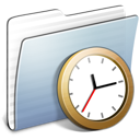 Graphite Stripped Folder Clock icon
